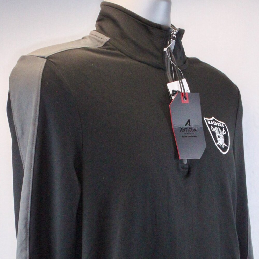 Las Vegas Raiders 1/4 Zip Long Sleeve Pullover Shirt Men's Size Small